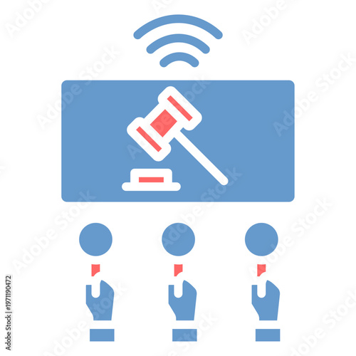 Live Bidding Vector Icon