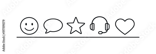 Customer experience improvement and service quality optimization for building loyalty and long-term satisfaction in business, smiley face, speech