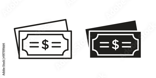 Cash icon concepts pack. icon set vector illustrations eps10