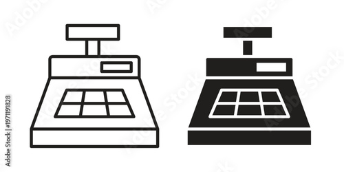Cash register icon concepts pack. icon set vector illustrations eps10