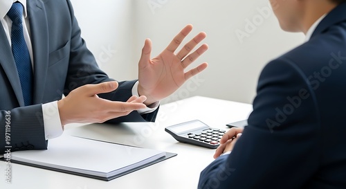 Professional discussion about important financial matters