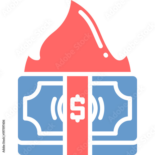 Greed Fueled Fire Vector Icon