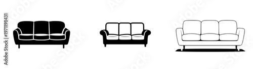 Elegant Monochrome Sofa - Timeless Furniture Design