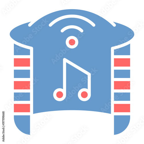 Virtual Concert Vector Icon