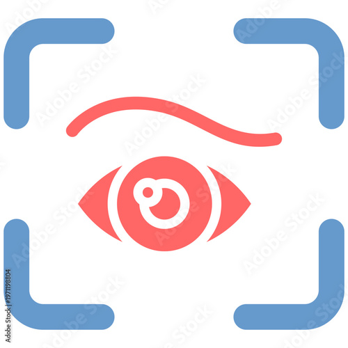 Eye Recognition Vector Icon