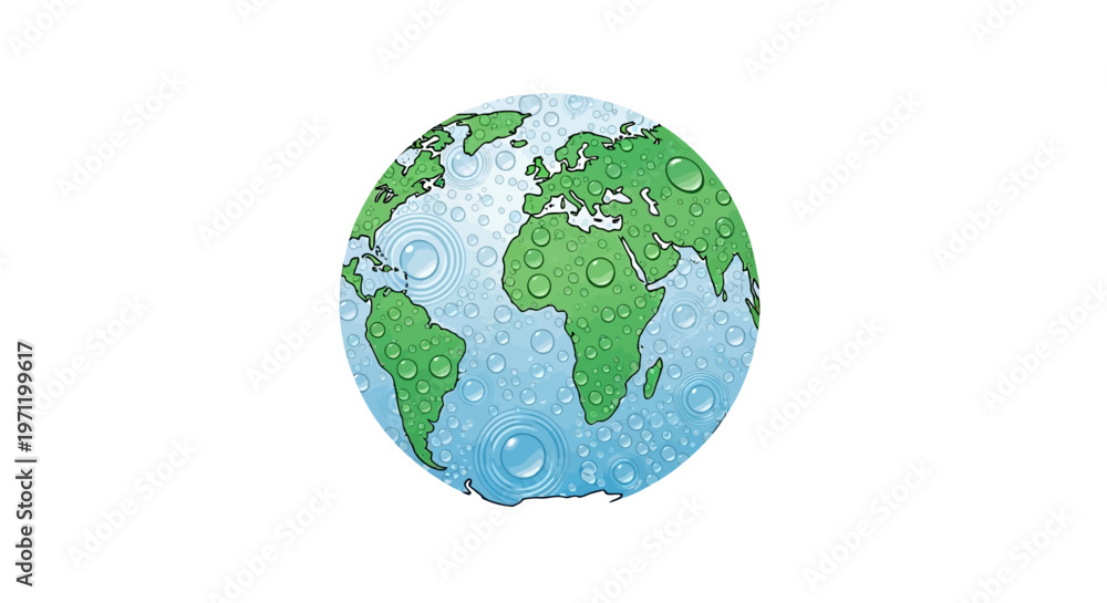 Fototapeta premium Globe Earth Planet World Map.
