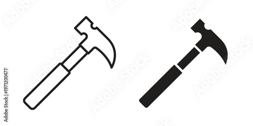 Hammer icon concepts pack. icon set vector illustrations eps10