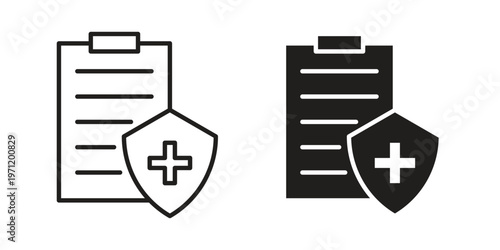 Health insurance icon concepts pack. icon set vector illustrations eps10