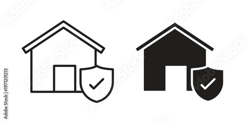 Home insurance icon concepts pack. icon set vector illustrations eps10