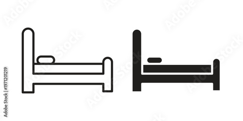 Hospital bed icon concepts pack. icon set vector illustrations eps10