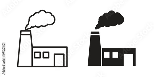 Industrial factory icon concepts pack. icon set vector illustrations eps10