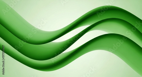 Abstract green shapes representing renewable energy and sustainability. Concept of eco technology