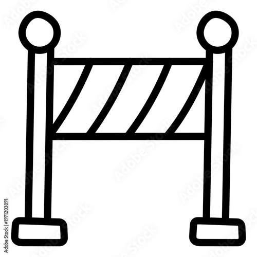 Trendy vector design of road block board