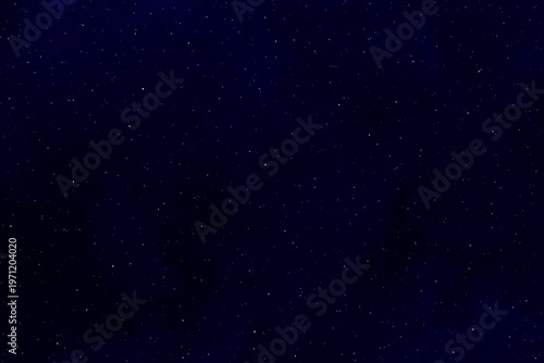 Starry night sky. Dark blue galaxy space background. Glowing stars in space. New Year, Christmas and Celebration background concept.