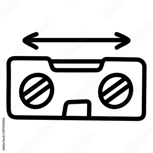 Linear design icon of level tool