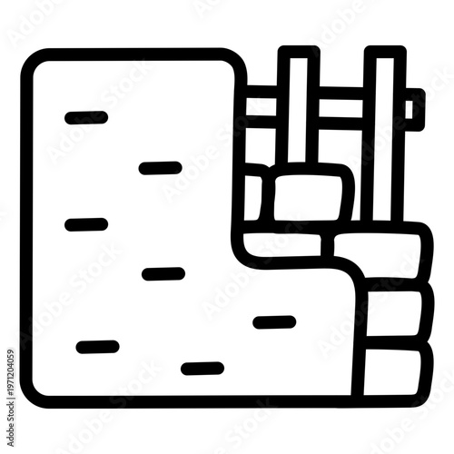 Modern design icon of wall construction 