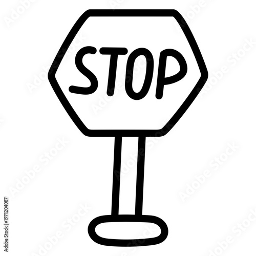 Modern design icon of stop board  