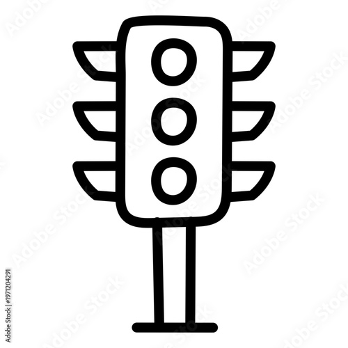 Modern design icon of traffic lights 