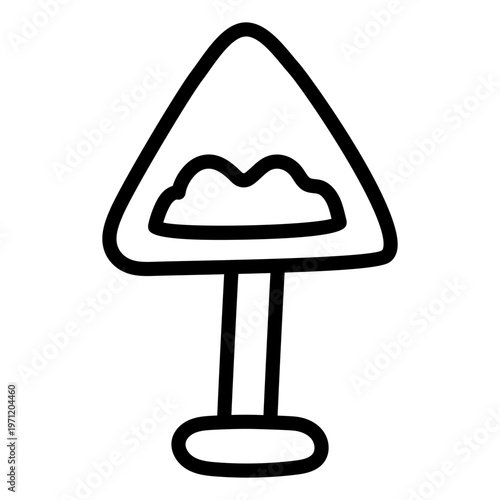 A unique design icon of speed hump board  