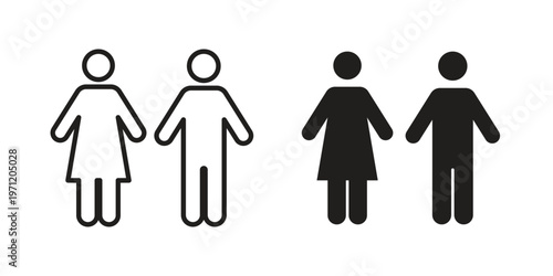 Man and woman icon concepts pack. icon set vector illustrations eps10