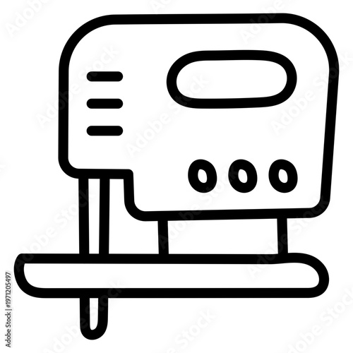 An icon design of electric jigsaw