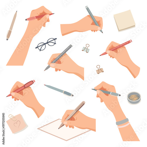 Clean hand writing with pen illustration,  minimal composition. Ideal for education, note-taking, journaling, calligraphy practice, and creative writing concepts. Hand writing in notebook. Cozy journa