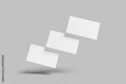 Blank Business Card Mockup - 3D Illustration