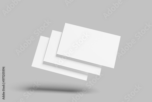 Blank Business Card Mockup - 3D Illustration