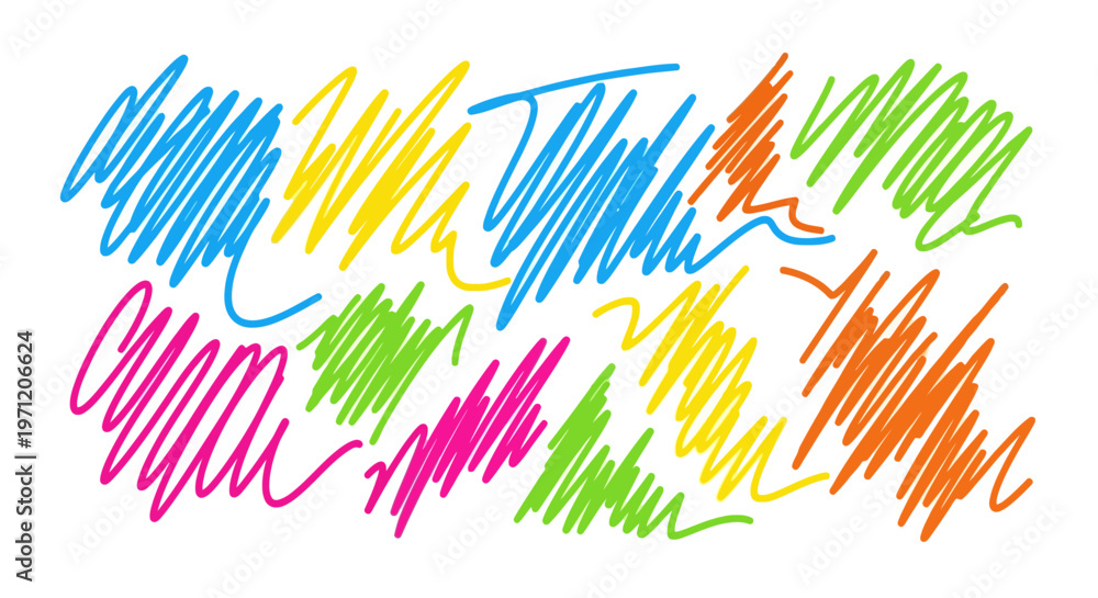 Fototapeta premium Colorful Scribble Background - Abstract Art, Vibrant & Playful Design