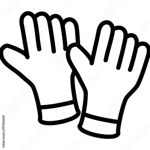 Modern design icon of gloves 
