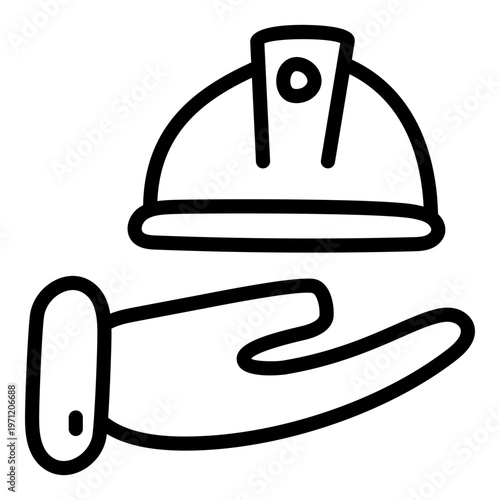 Modern design icon of hard hat