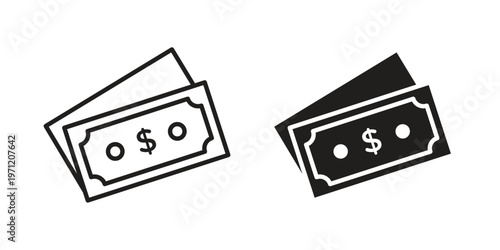 Quadro em tela Money icon concepts pack. icon set vector illustrations eps10