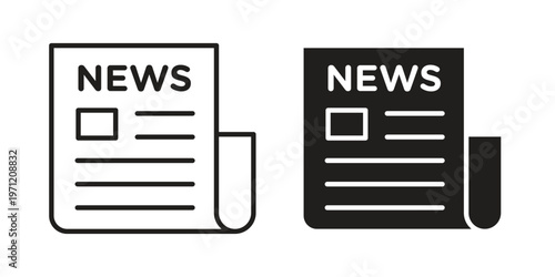 Newspaper icon concepts pack. icon set vector illustrations eps10
