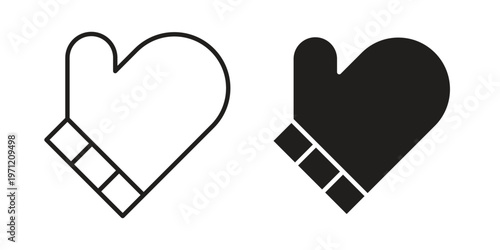 Oven mitt icon concepts pack. icon set vector illustrations eps10