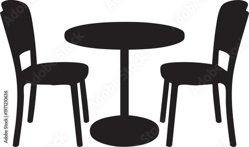 A simple green table with two matching chairs on a light green background, ideal for interior design or furniture advertising concepts.