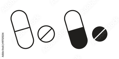 Pills icon concepts pack. icon set vector illustrations eps10