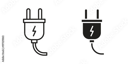Plug adapter icon concepts pack. icon set vector illustrations eps10