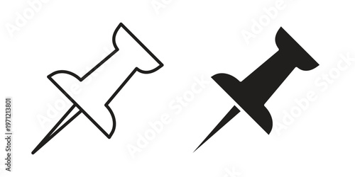 Push pin icon concepts pack. icon set vector illustrations eps10