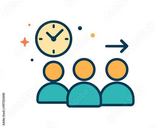 Digital queue and virtual waiting room systems focused on managing demand and organizing access to services without physical lines, a group of simple