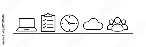 Remote team productivity and task tracking for coordinating distributed work and maintaining performance across digital environments, laptop