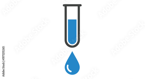 Laboratory science beaker illustration representing fluid analysis and chemical research