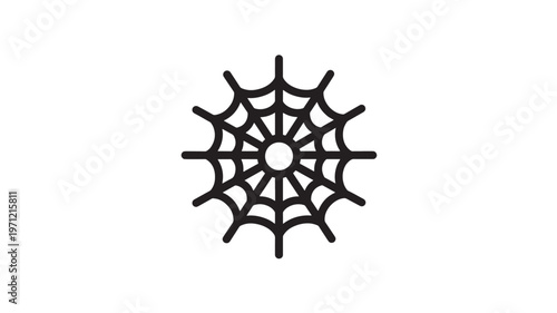 Clean and  black spiked circular line art on white background, ideal for logos, icons, badges, apparel prints, and contemporary branding projects. Perfect for digital and print media.