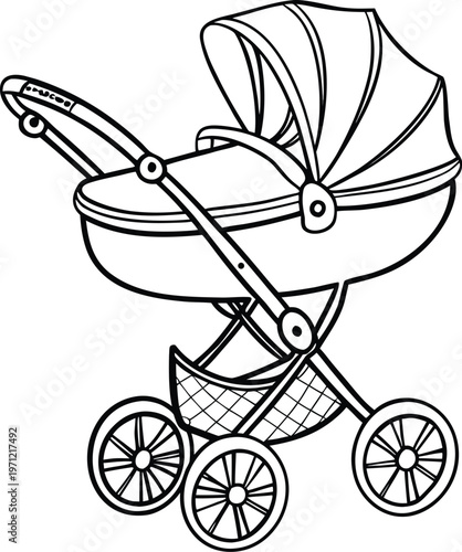 baby carriage vector illustration
