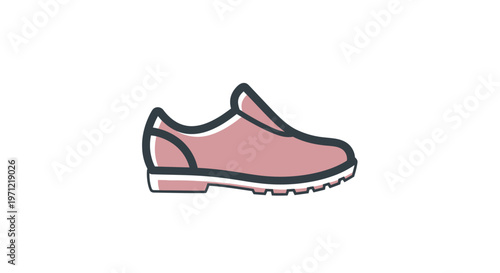 Illustration of a Casual Shoe with a Modern Aesthetic and Playful Design
