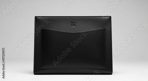 Elegant Black Clutch with Minimalist Design and Distinctive Details for Fashion Accessory