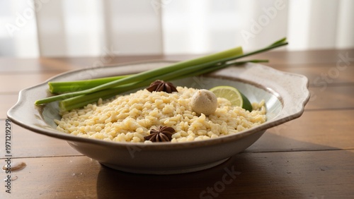 Sunlit Bowl of Dried Rice Noodles