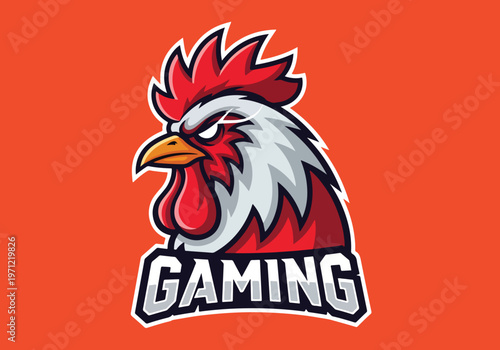 Fierce rooster head gaming esports mascot: Gaming logo - Gaming Mascot - esport mascot vector illustration  Logo, Mascot, E-Sport, vector mascot - Mascot Logo