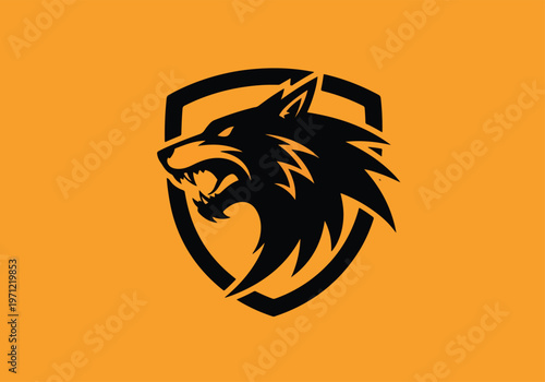 Aggressive wolf head shield gaming mascot: Gaming logo - Gaming Mascot - esport mascot vector illustration  Logo, Mascot, E-Sport, vector mascot - Mascot Logo