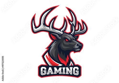 Deer head mascot logo for gaming teams: Gaming logo - Gaming Mascot - esport mascot vector illustration  Logo, Mascot, E-Sport, vector mascot - Mascot Logo
