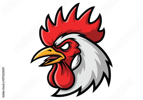 Angry rooster head mascot vector graphic: Gaming logo - Gaming Mascot - esport mascot vector illustration  Logo, Mascot, E-Sport, vector mascot - Mascot Logo